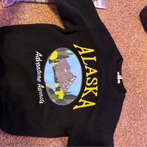 Alaska Adventure Awaits Black Sweatshirt